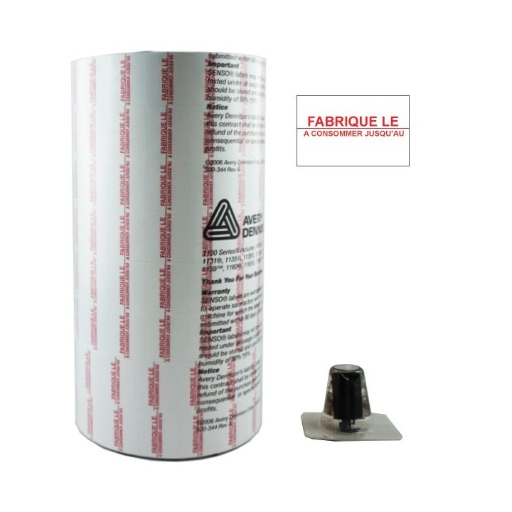 ETIQUETTES 1136 FABRIQUE LE / A CONSOMMER JUSQU'AU 20 x 16 mm
