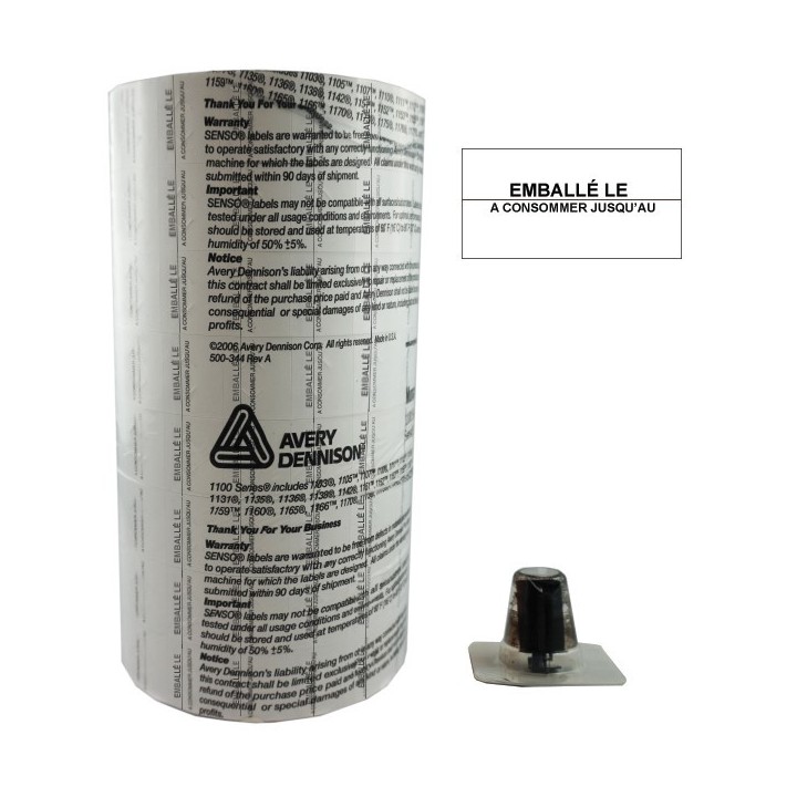ETIQUETTES 1136 LOT N° / A CONSOMMER JUSQU'AU 20 x 16 mm