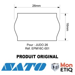 ETIQUETTES JUDO 26 Blanches 26 x 16 mm