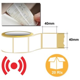 CDL04040D01PMRF2 Etiquettes 40 x 40 mm - Monarch universelle - Antivol